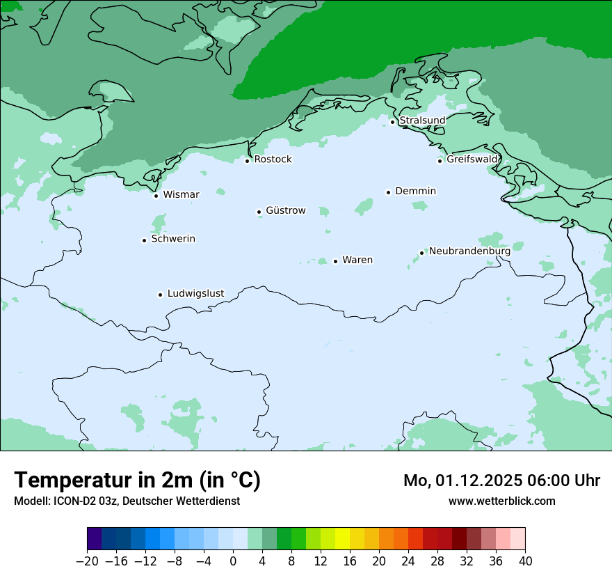 Modellkarten Temperatur