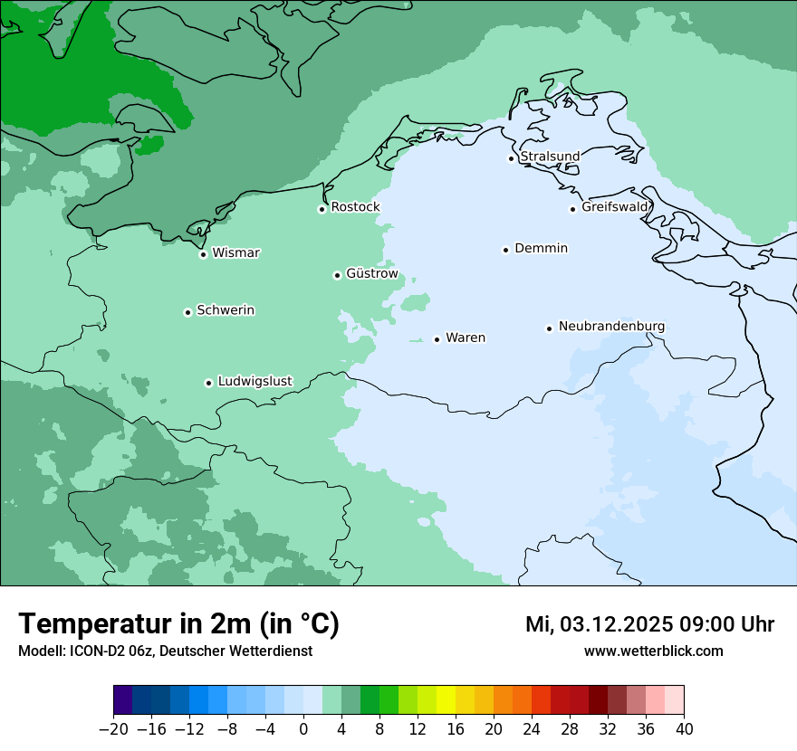 Modellkarten Temperatur