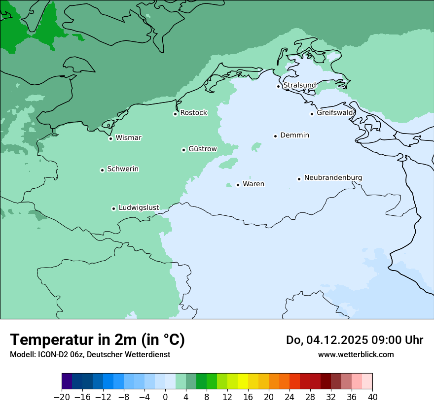 Modellkarten Temperatur