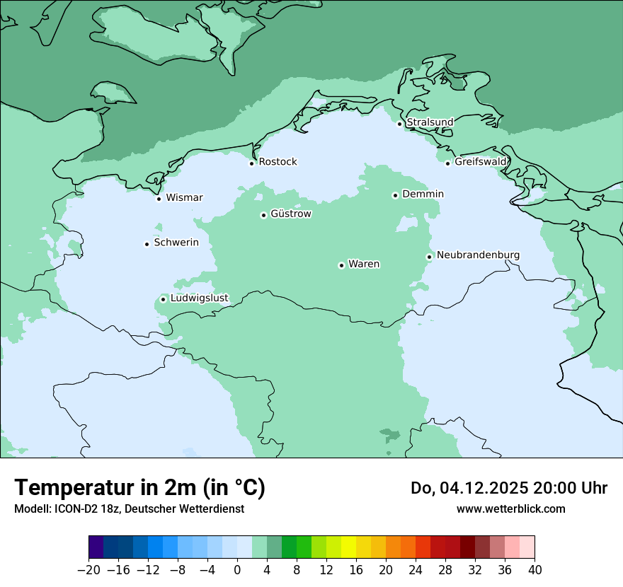 Modellkarten Temperatur