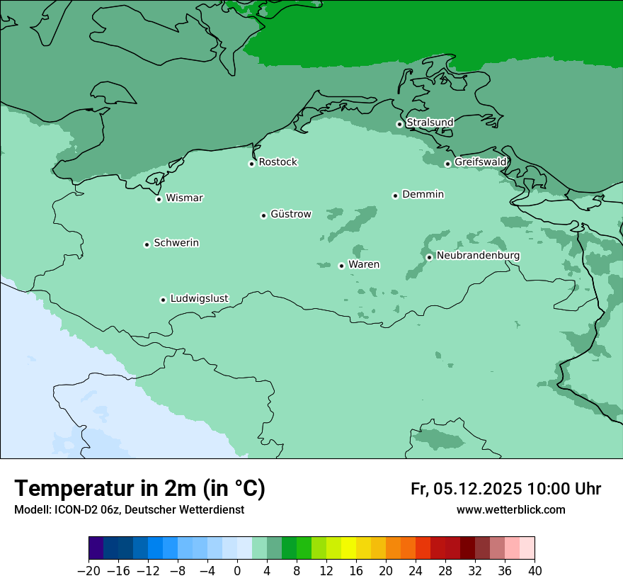 Modellkarten Temperatur