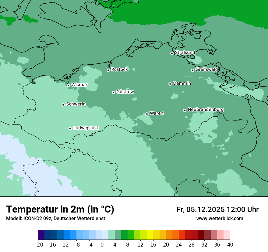 Modellkarten Temperatur