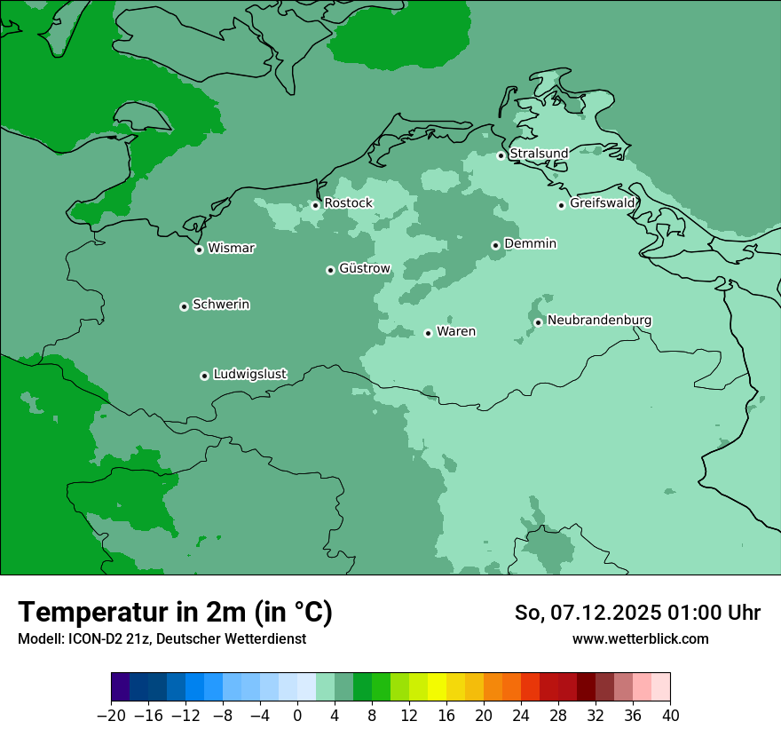 Modellkarten Temperatur
