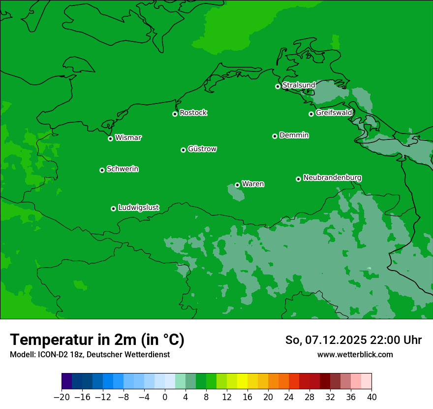 Modellkarten Temperatur