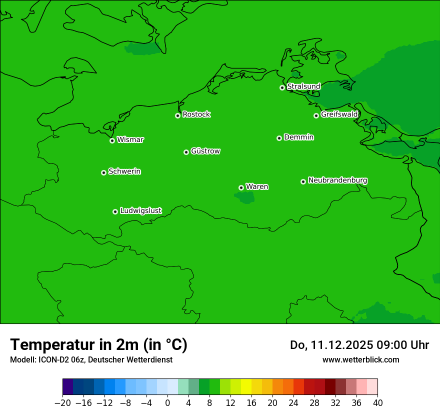 Modellkarten Temperatur