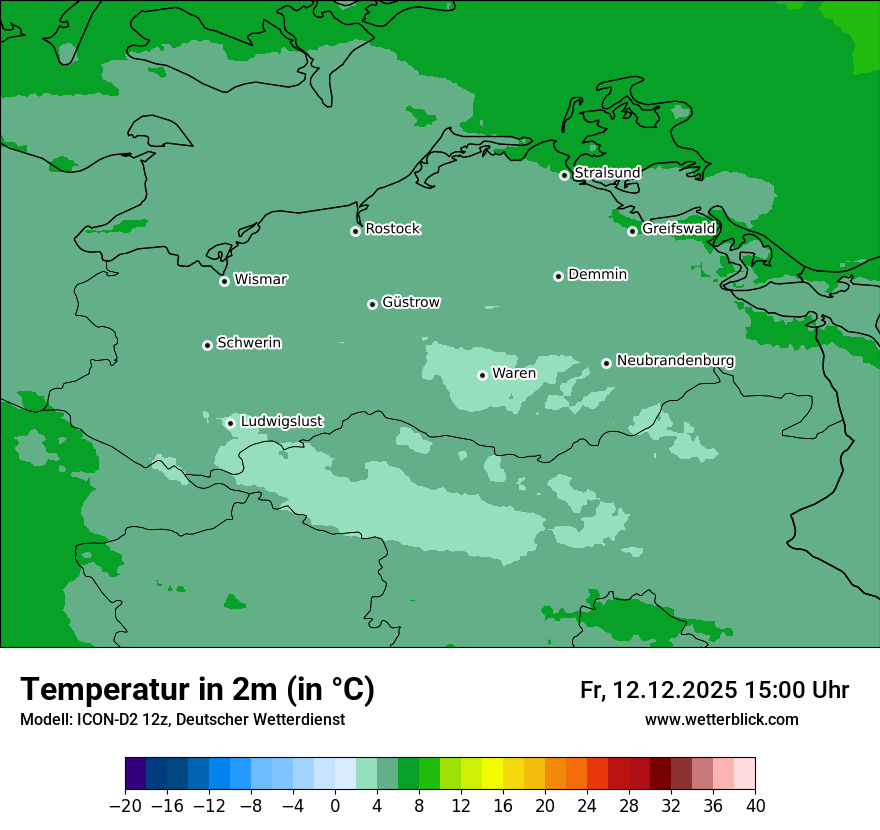 Modellkarten Temperatur