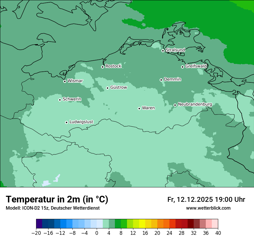 Modellkarten Temperatur