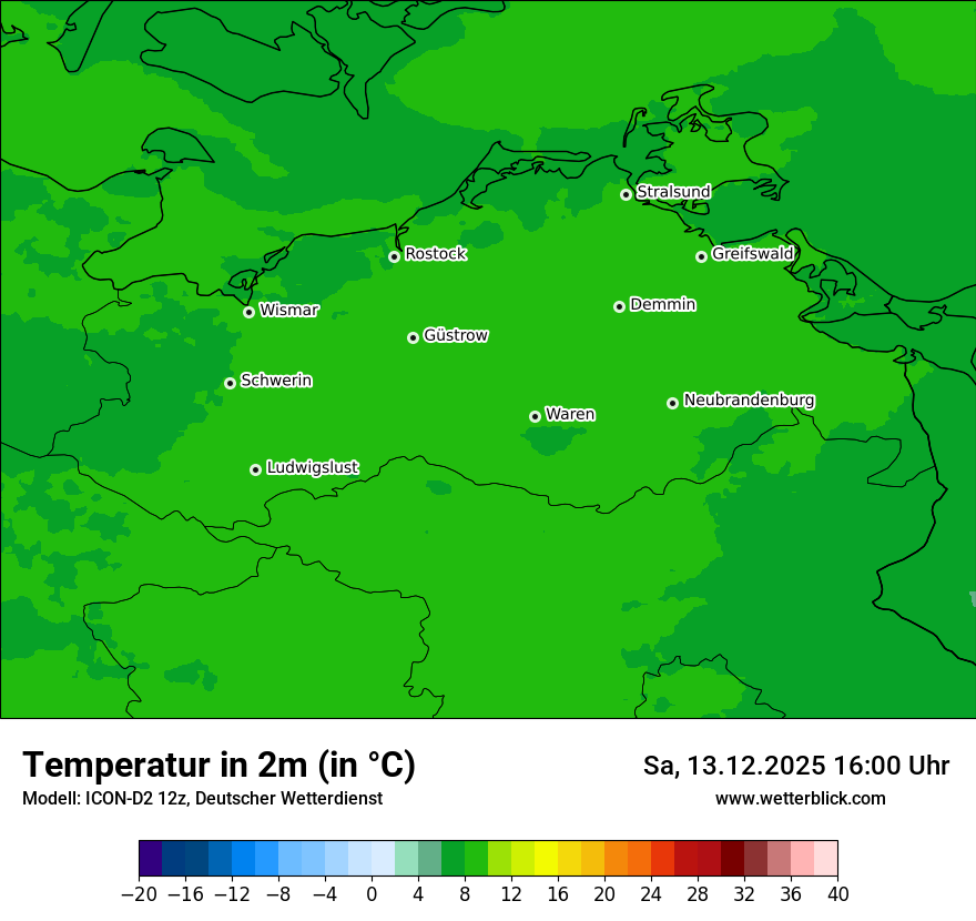 Modellkarten Temperatur