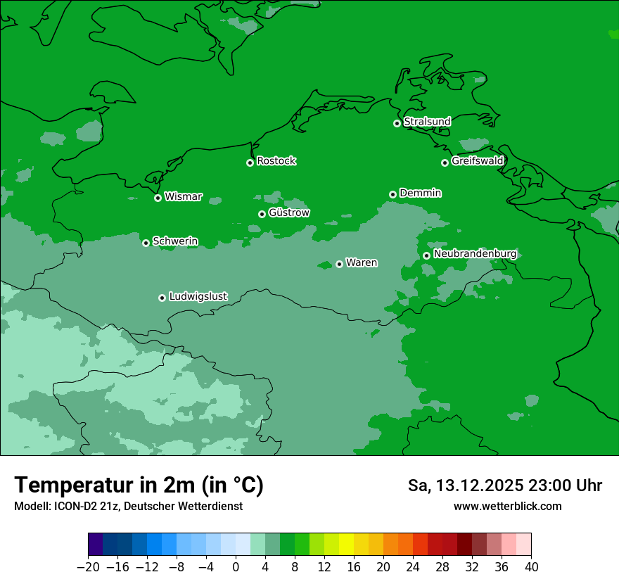 Modellkarten Temperatur