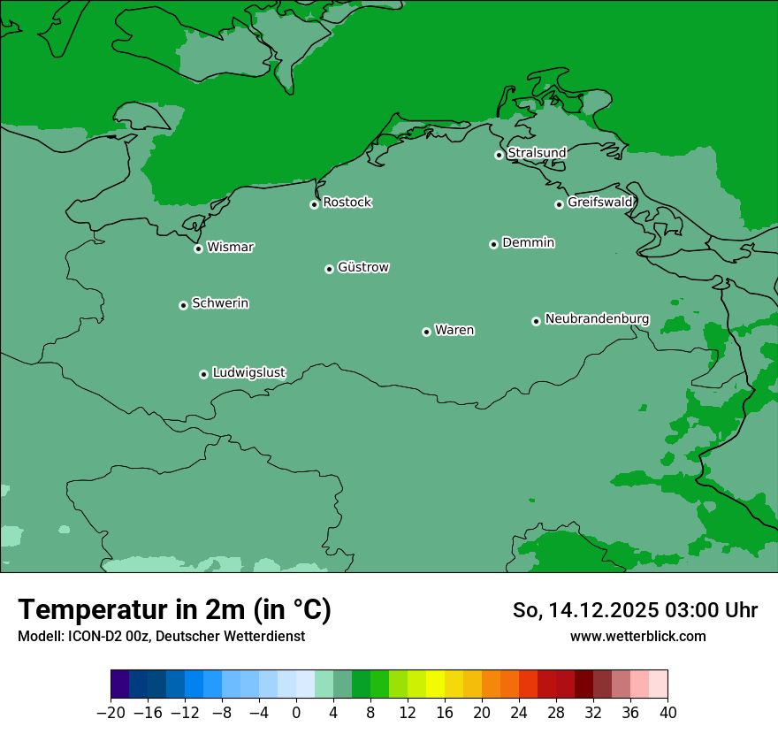 Modellkarten Temperatur
