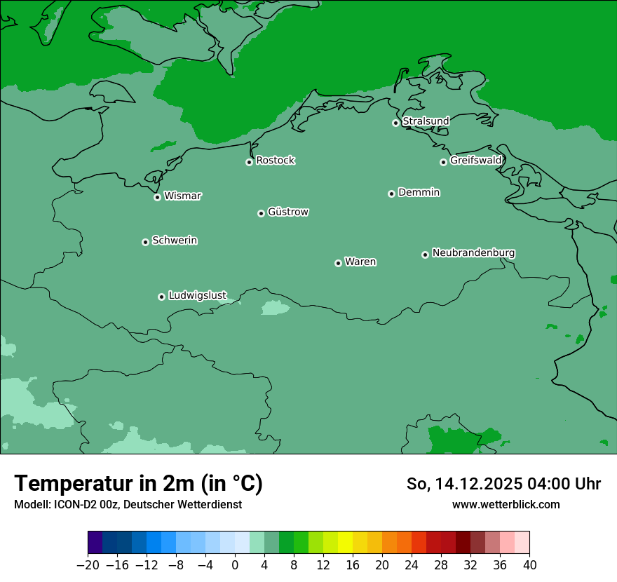 Modellkarten Temperatur