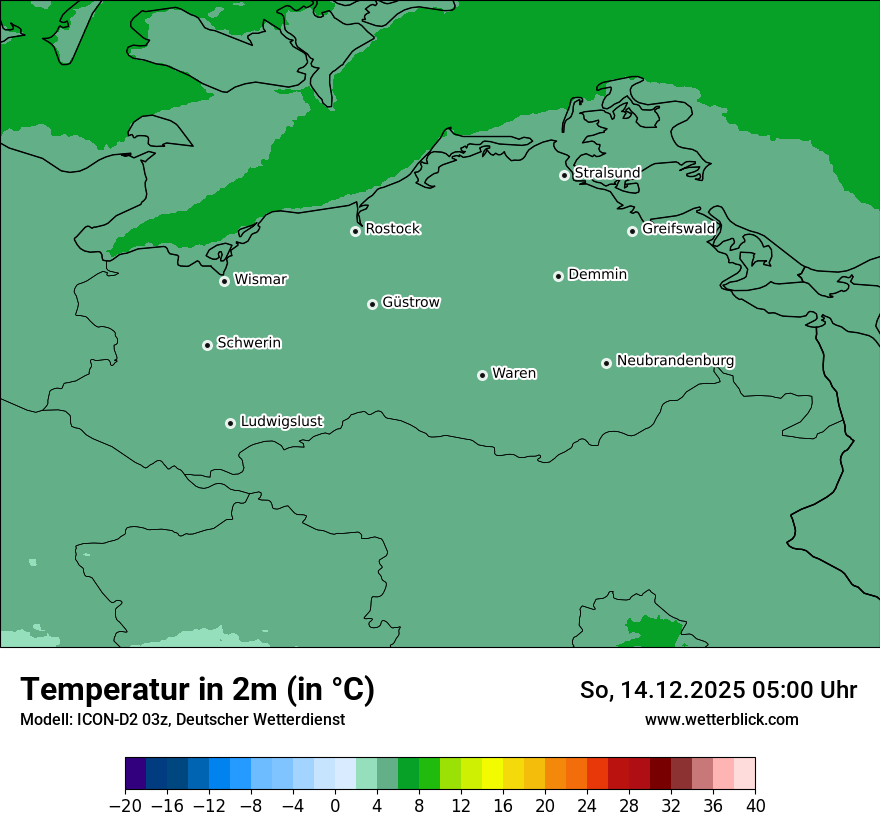 Modellkarten Temperatur