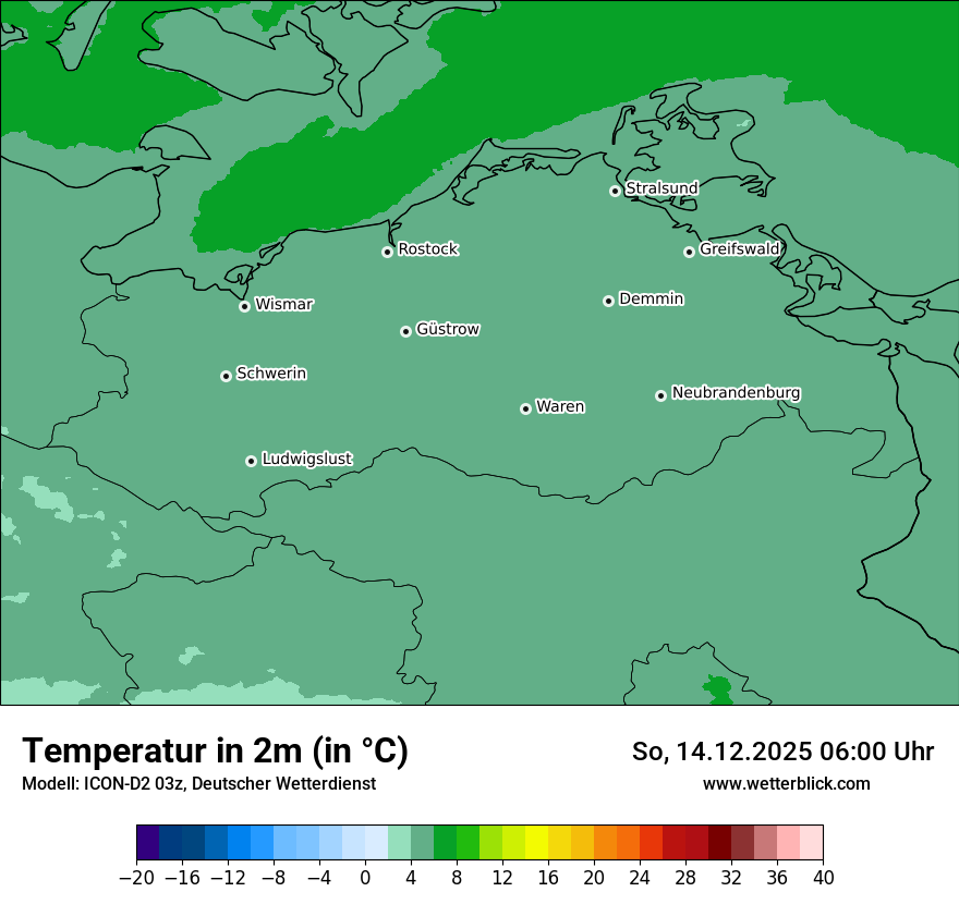 Modellkarten Temperatur