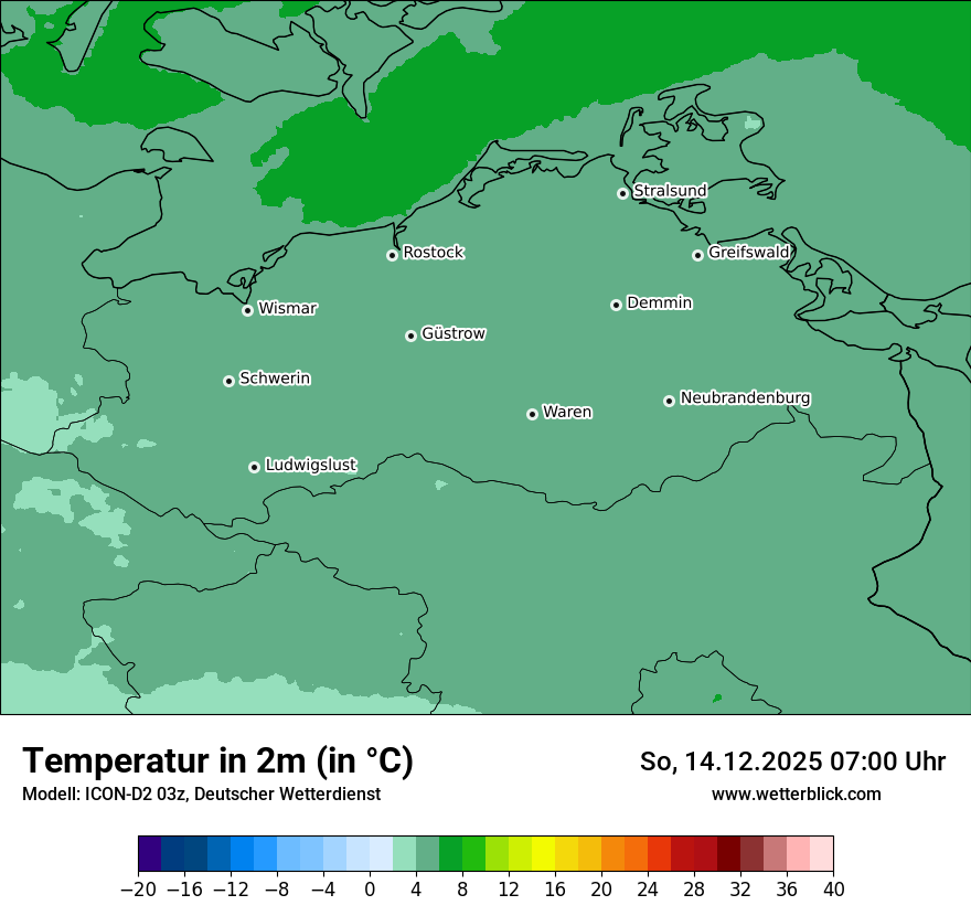 Modellkarten Temperatur