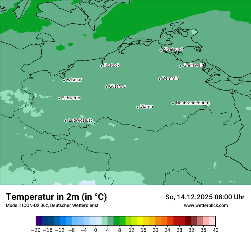 Modellkarten Temperatur