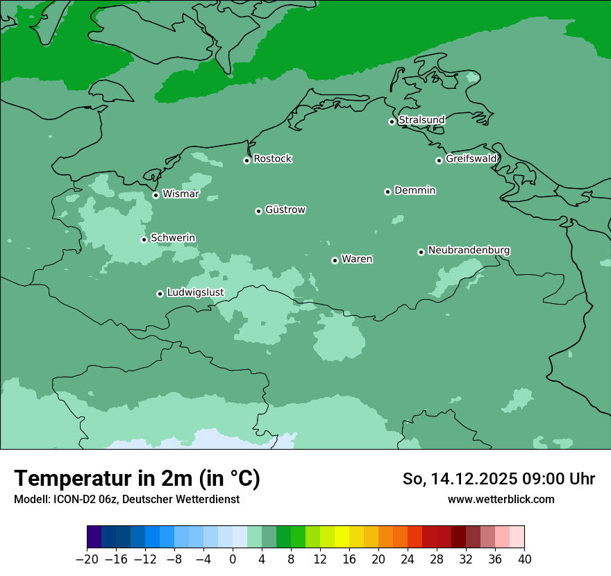 Modellkarten Temperatur