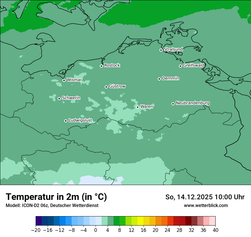 Modellkarten Temperatur