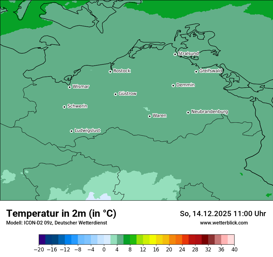 Modellkarten Temperatur