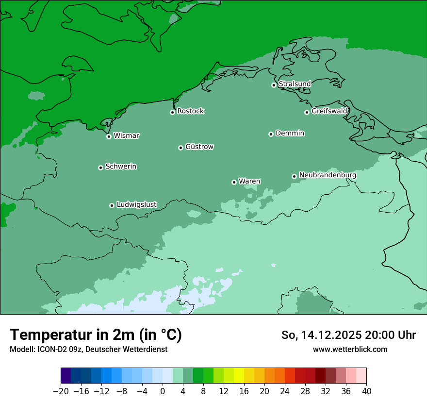 Modellkarten Temperatur