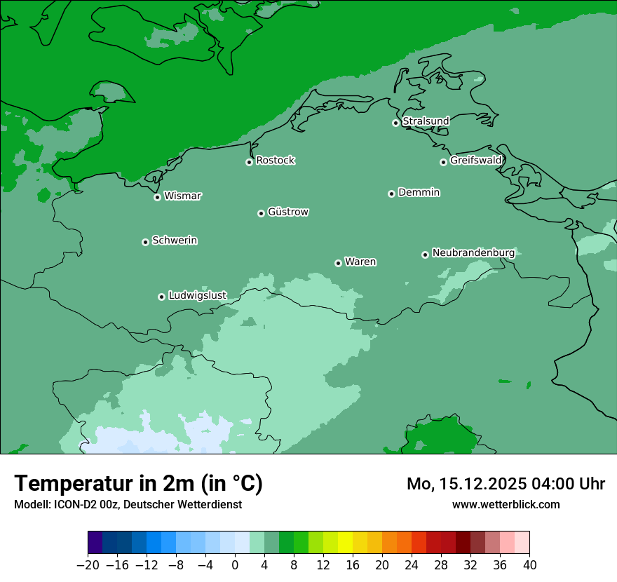 Modellkarten Temperatur