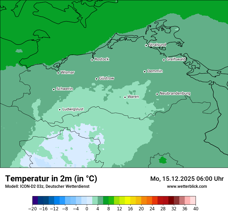 Modellkarten Temperatur