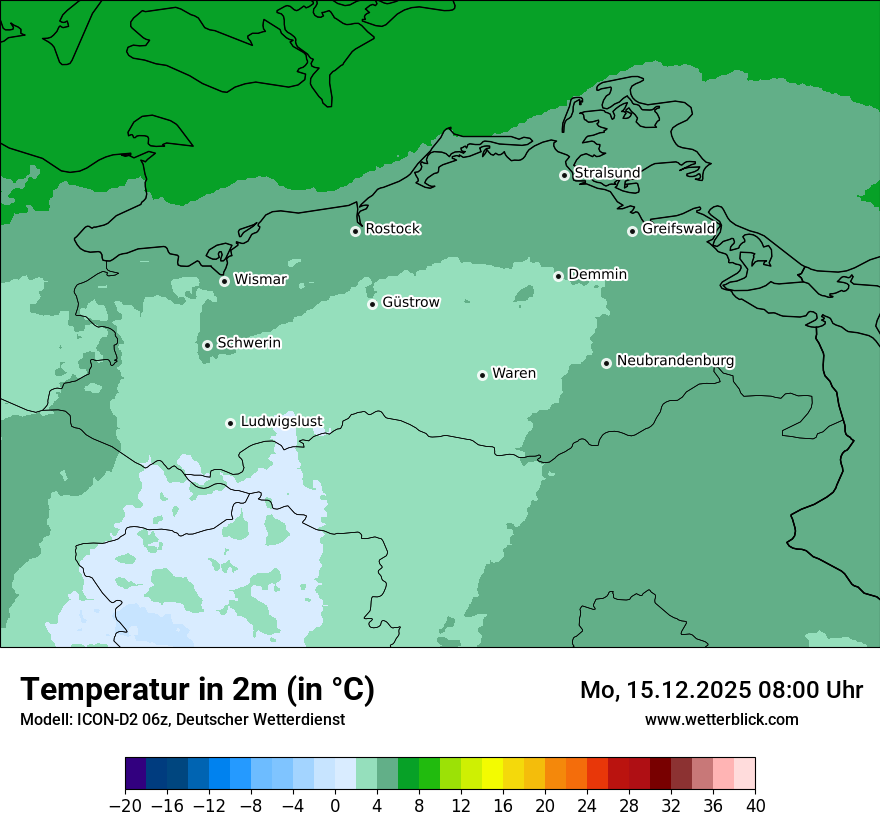 Modellkarten Temperatur