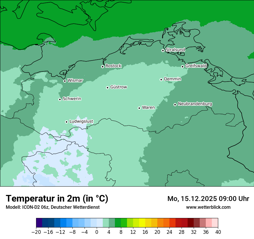 Modellkarten Temperatur