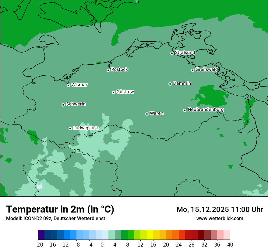 Modellkarten Temperatur