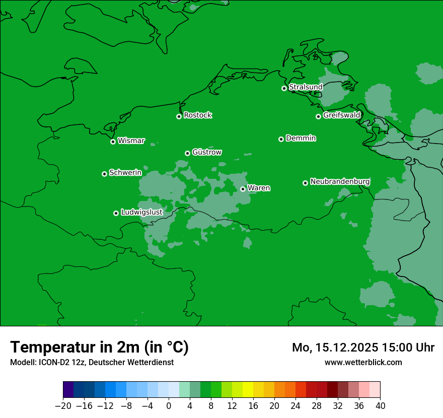 Modellkarten Temperatur