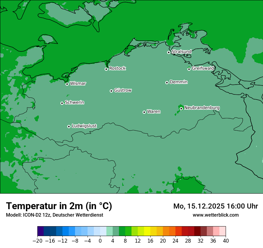 Modellkarten Temperatur