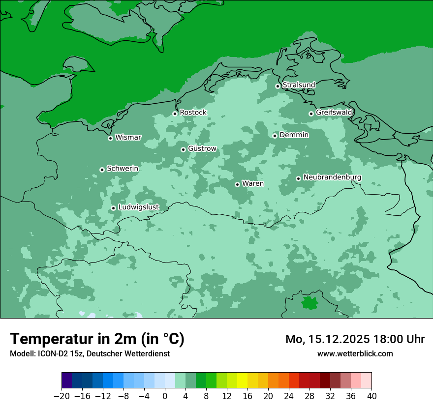 Modellkarten Temperatur