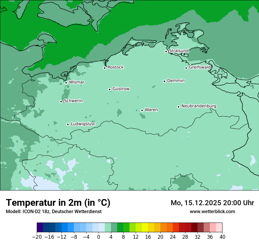 Modellkarten Temperatur