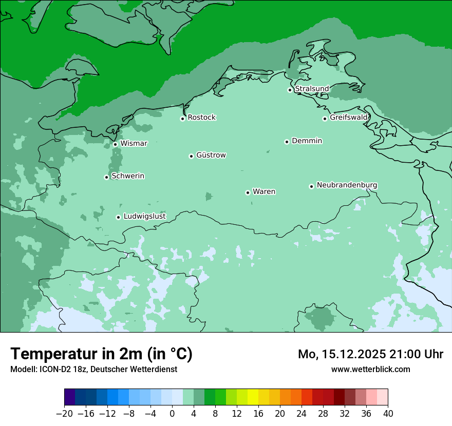 Modellkarten Temperatur