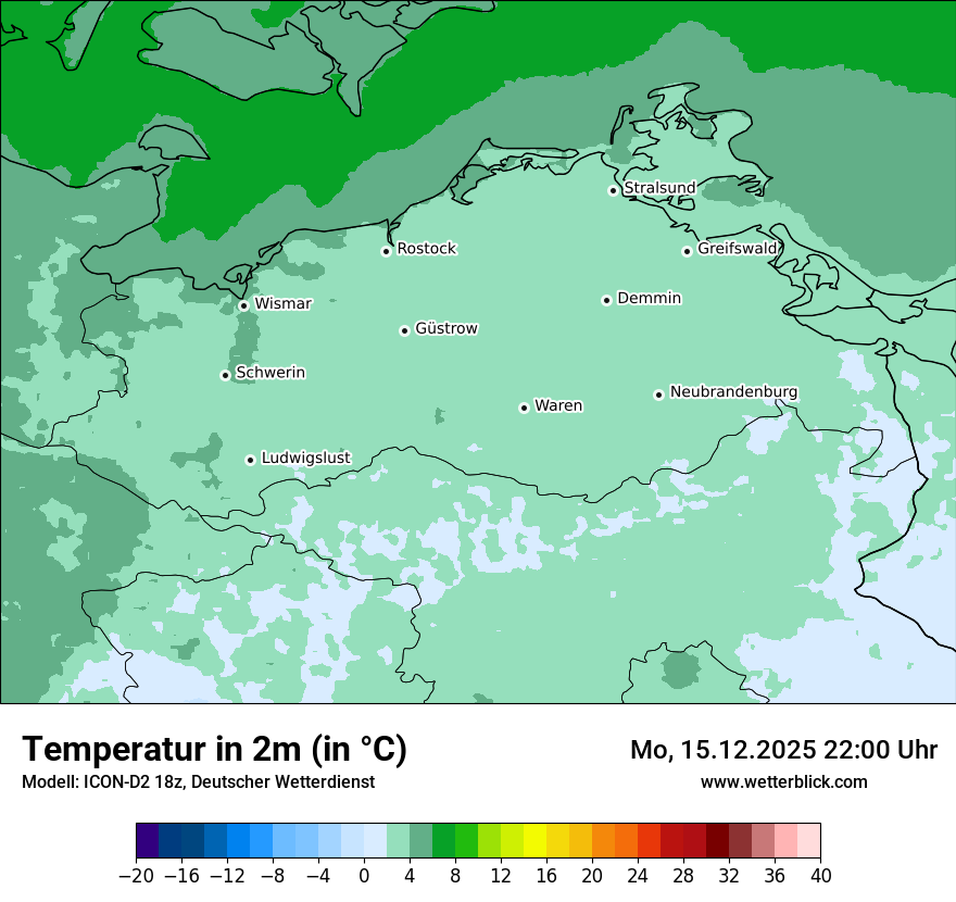 Modellkarten Temperatur