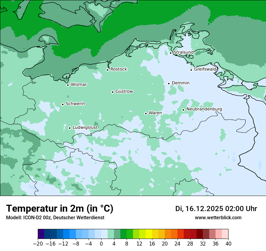 Modellkarten Temperatur