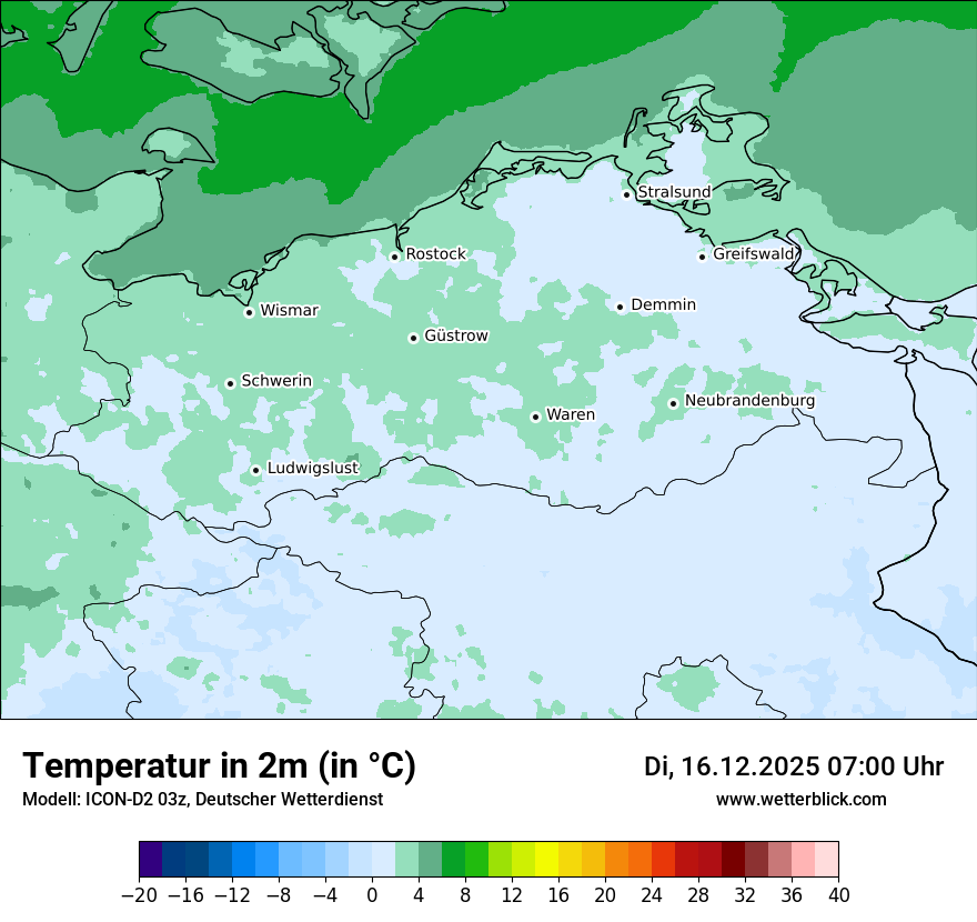 Modellkarten Temperatur