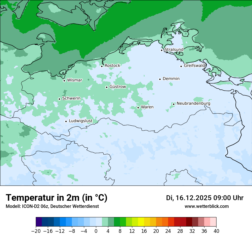Modellkarten Temperatur