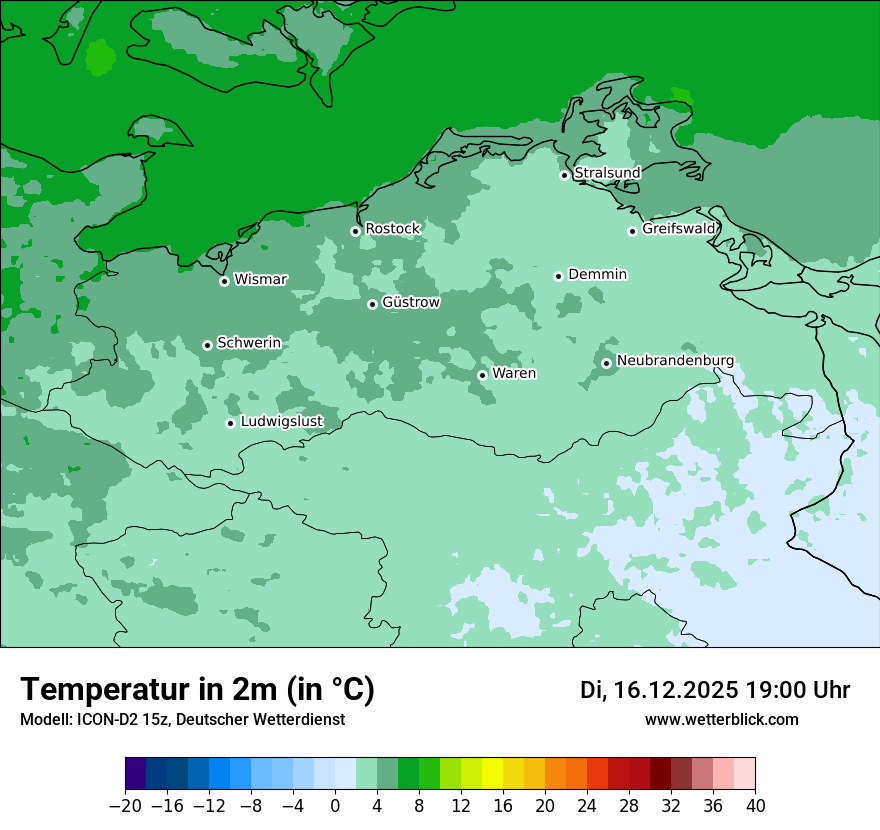 Modellkarten Temperatur