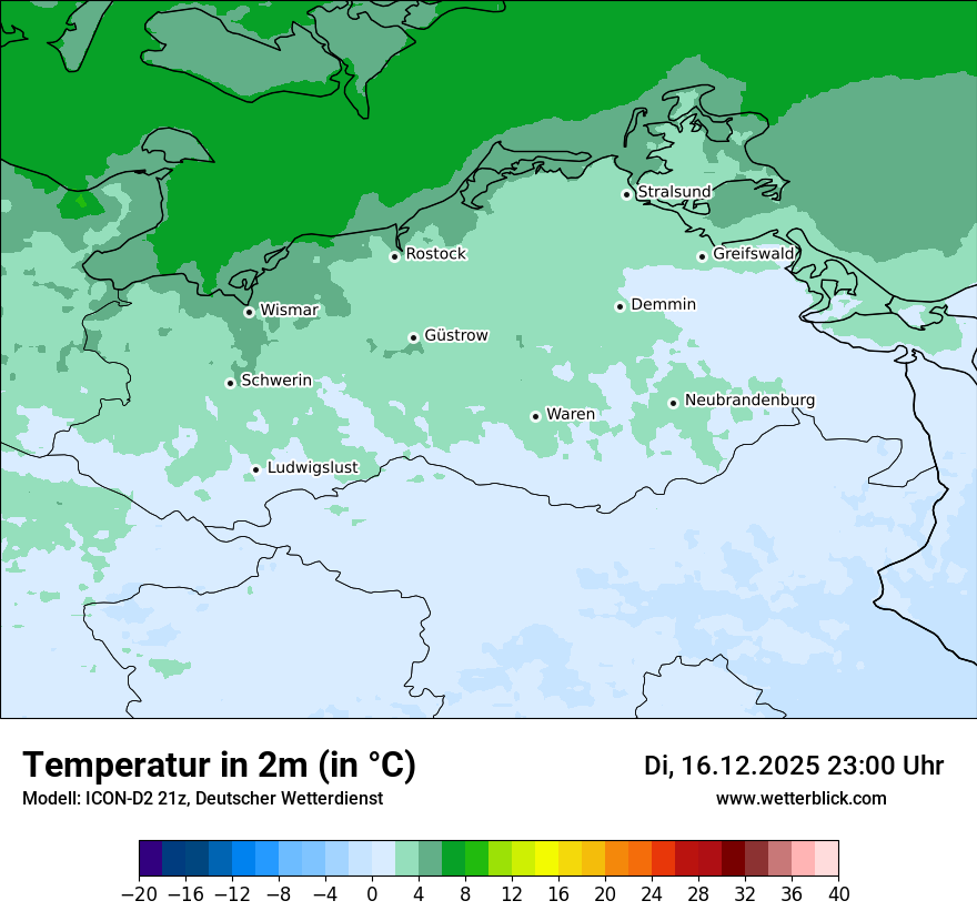 Modellkarten Temperatur