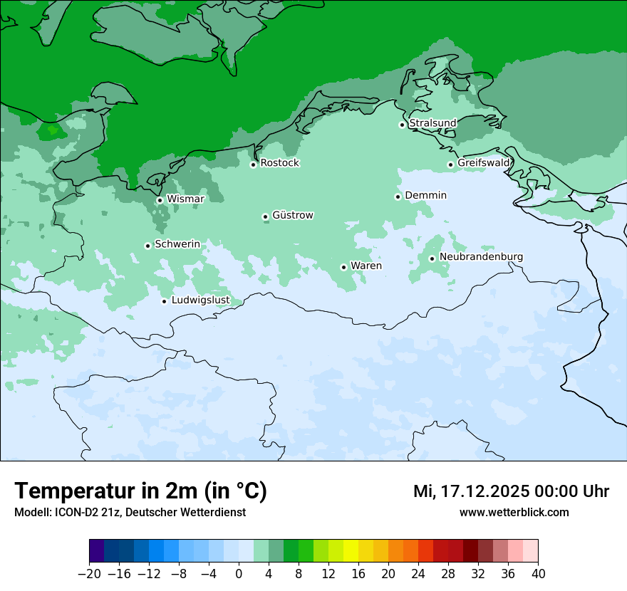 Modellkarten Temperatur