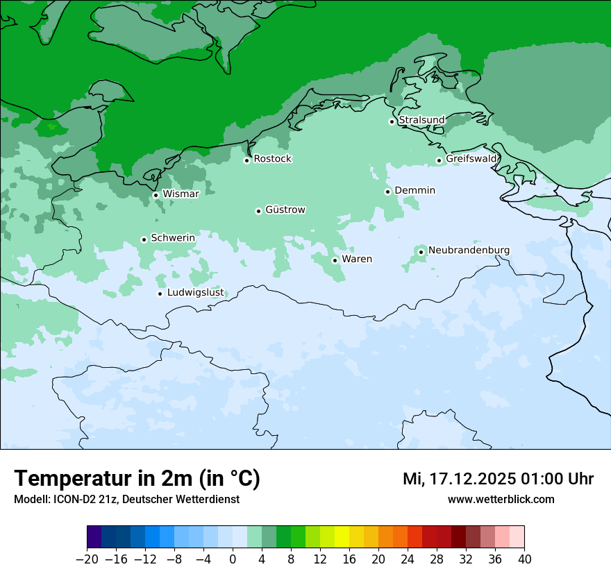 Modellkarten Temperatur
