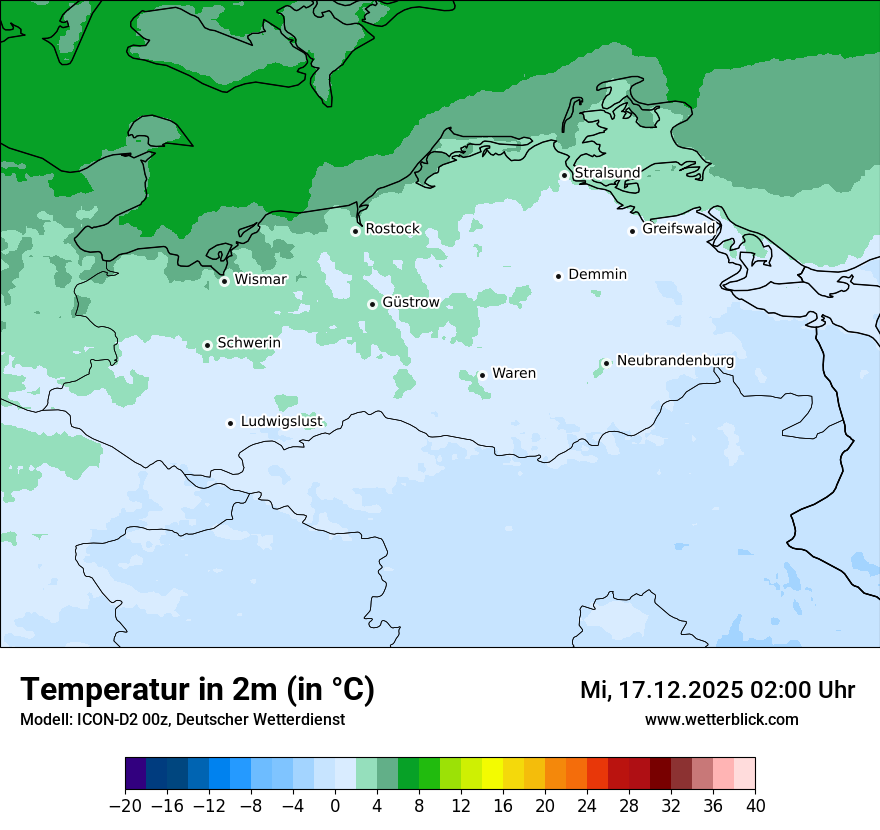 Modellkarten Temperatur