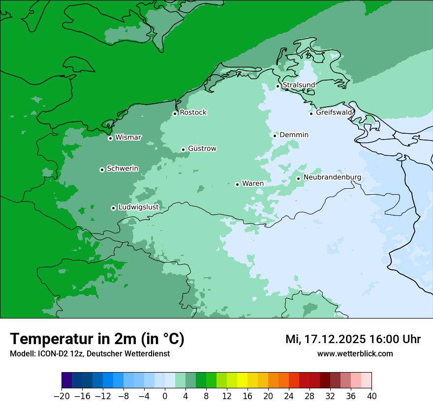 Modellkarten Temperatur