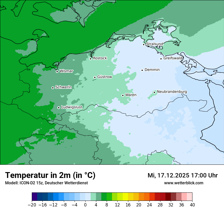 Modellkarten Temperatur