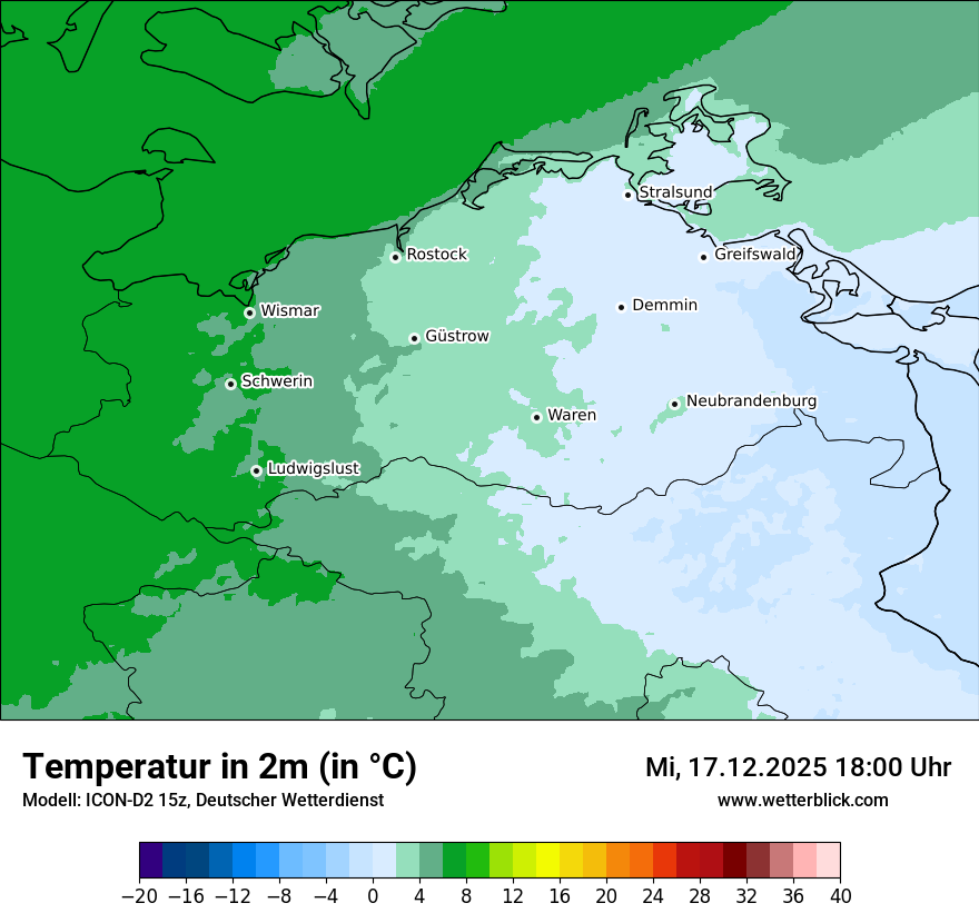 Modellkarten Temperatur