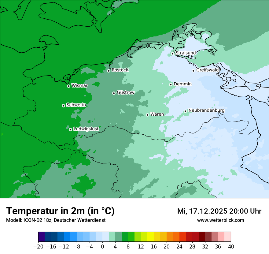 Modellkarten Temperatur
