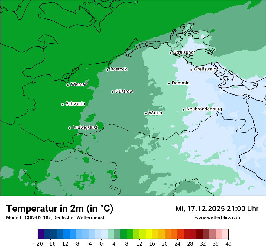 Modellkarten Temperatur