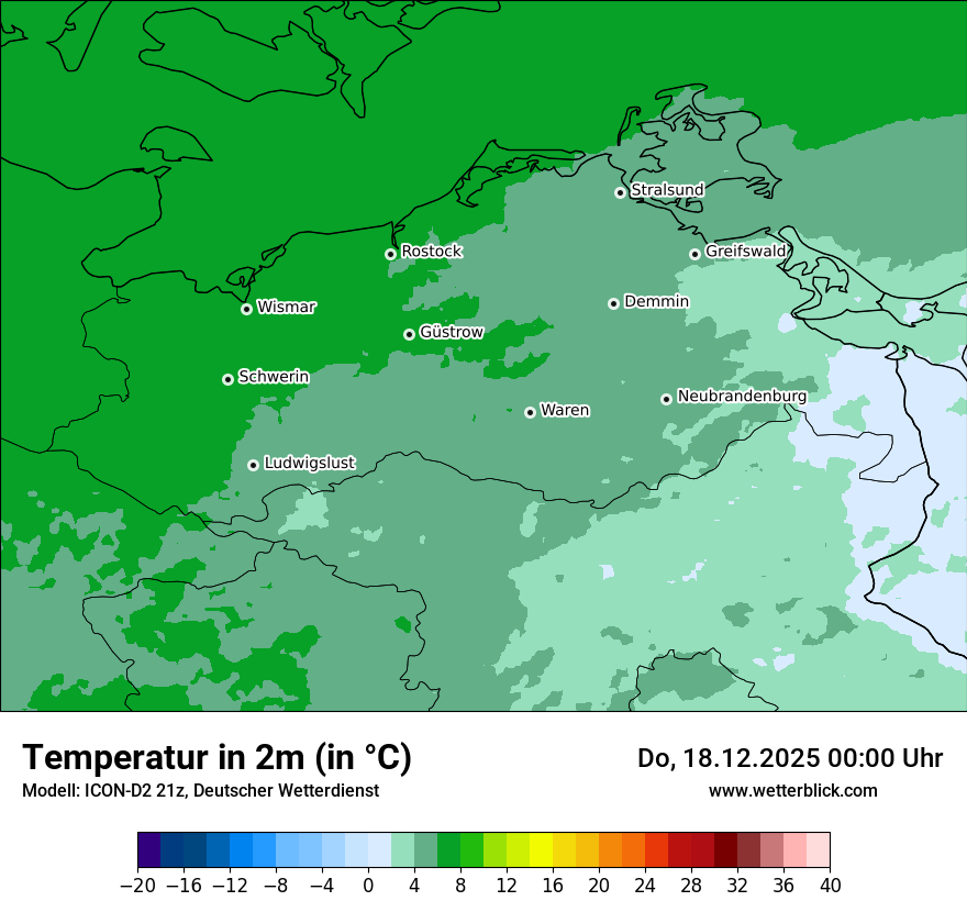 Modellkarten Temperatur