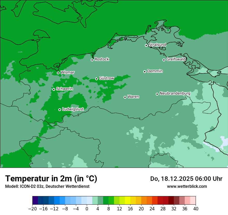 Modellkarten Temperatur