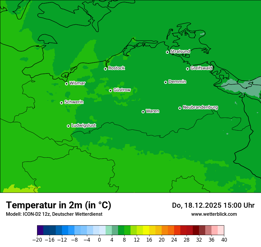 Modellkarten Temperatur